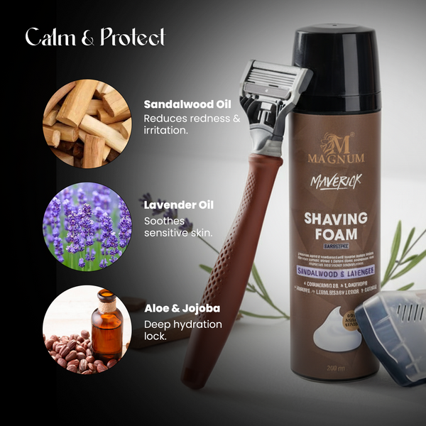 Magnum Maverick Sandalwood & Lavender Shave Foam
