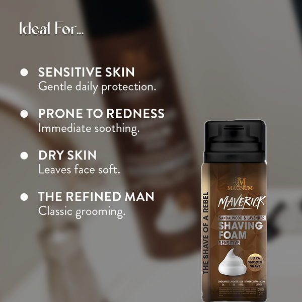 Magnum Maverick Sandalwood & Lavender Shave Foam
