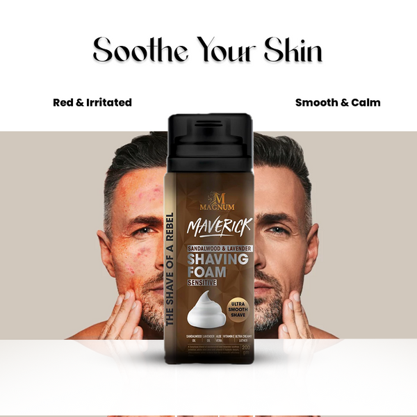 Magnum Maverick Sandalwood & Lavender Shave Foam