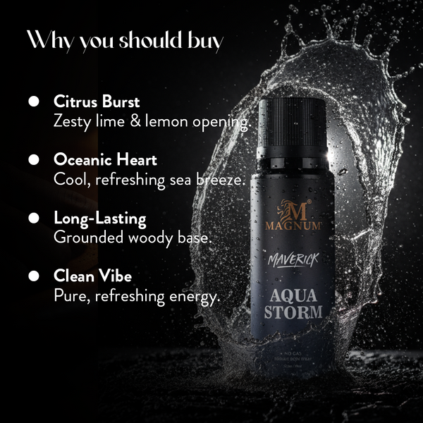 Magnum Maverick Aqua Storm No Gas Deodorant