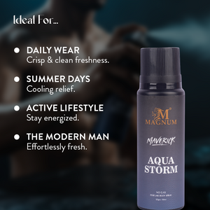 Magnum Maverick Aqua Storm No Gas Deodorant