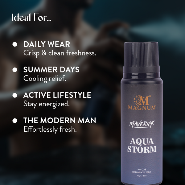 Magnum Maverick Aqua Storm No Gas Deodorant