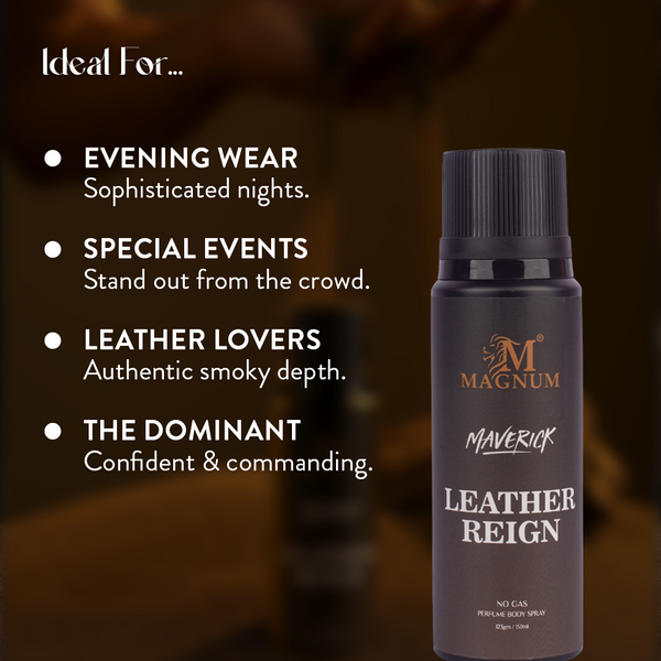 Magnum Maverick Leather Reign No Gas Deodorant