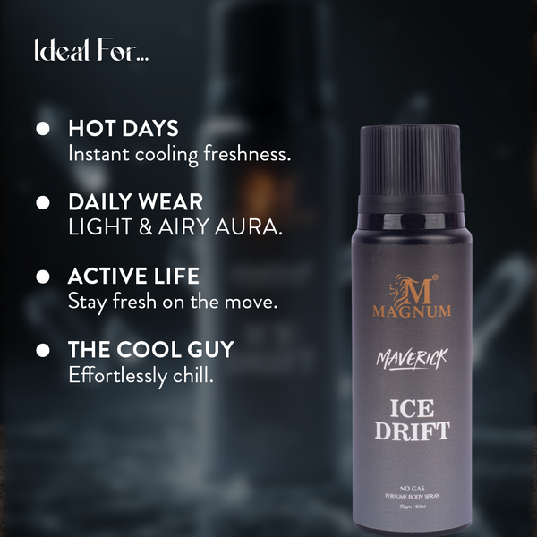 Magnum Maverick Ice Drift No Gas Deodorant